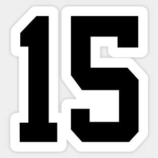 Number 15 Sticker